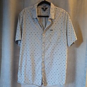 Volcom Men's Light Gray Polka Dot Shirt